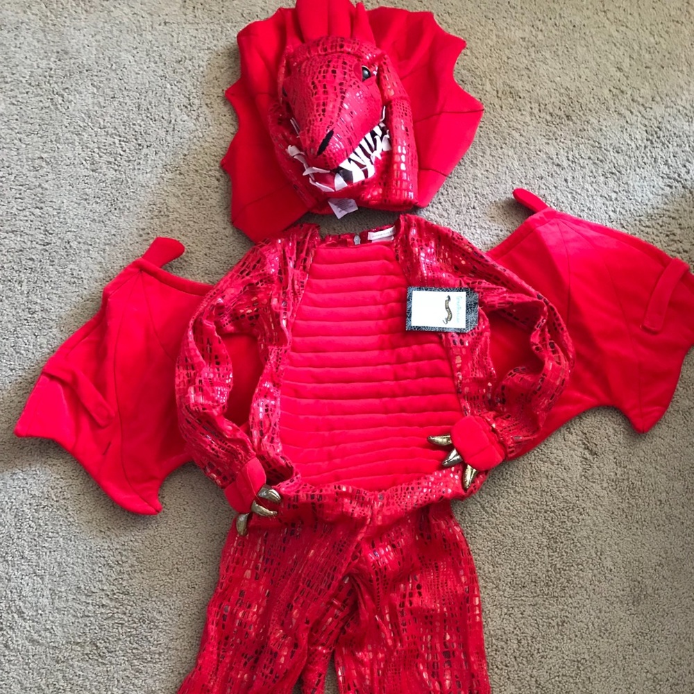 Pottery Barn Kids Red Dragon Halloween Costume 4-6